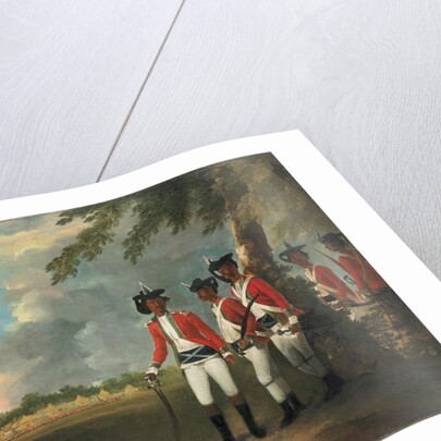 Camp of a thousand men formed by Augustus Cleveland three miles from Bhagalpur, with his mansion in the distance by William Hodges