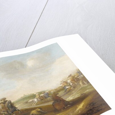 A cavalry skirmish by Palamedes Palamedesz