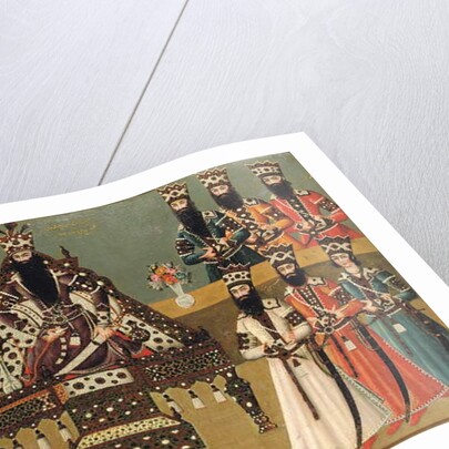 Fath 'Ali Shah and his immediate courtiers, c.1815 by Iranian School