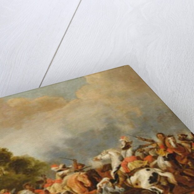 A cavalry skirmish by Palamedes Palamedesz