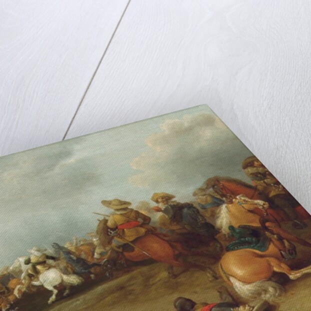 A cavalry battle by Palamedes Palamedesz