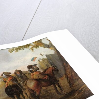 A military encampment with cavalrymen by Palamedes Palamedesz