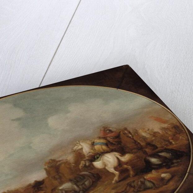 A cavalry skirmish by Jan Martszen de Jonge