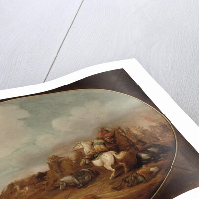 A cavalry skirmish by Jan Martszen de Jonge