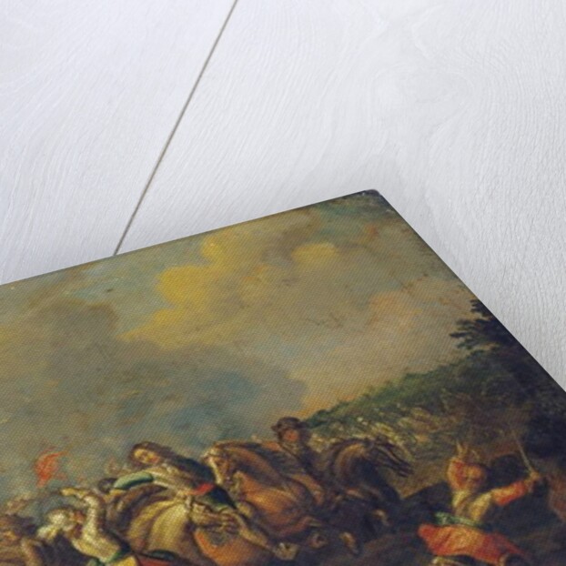 A cavalry skirmish by Palamedes Palamedesz