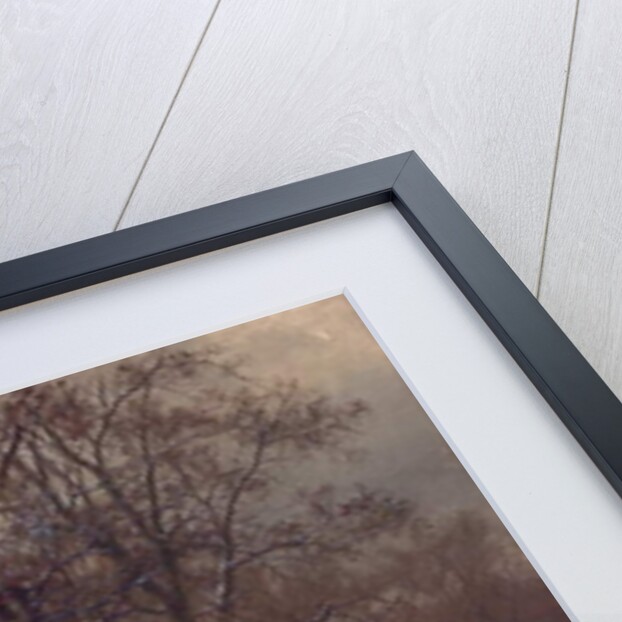 Loggers on a frozen waterway, 1873 by Heinrich Hofer