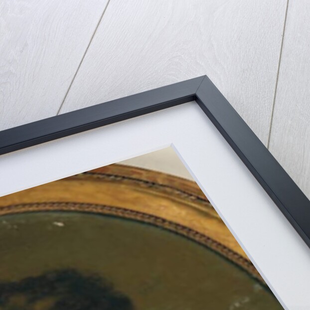Portrait of a gentlewoman in a black dress with red sash by Jean Louis Laneuville