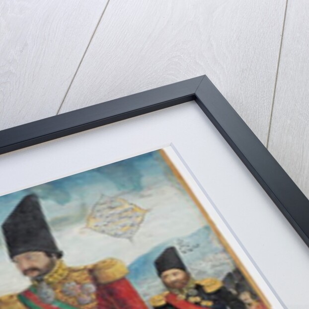 Ardeshir Mirza and Sulayman Khan Saham Al-Dowleh review their troops, 1850-51 by Abu'l Hassan Ghaffari