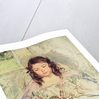 Sketch for 'Francoise in a Round-Backed Chair, Reading' or 'A Girl in Pink' c.1908 by Mary Stevenson Cassatt