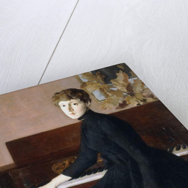 At the Piano by Julian Alden Weir