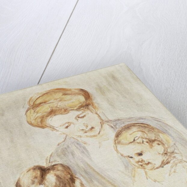 Smiling Baby with Two Girls by Mary Stevenson Cassatt