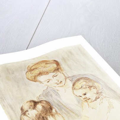 Smiling Baby with Two Girls by Mary Stevenson Cassatt