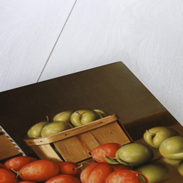 Baskets of Plums by Levi Wells Prentice
