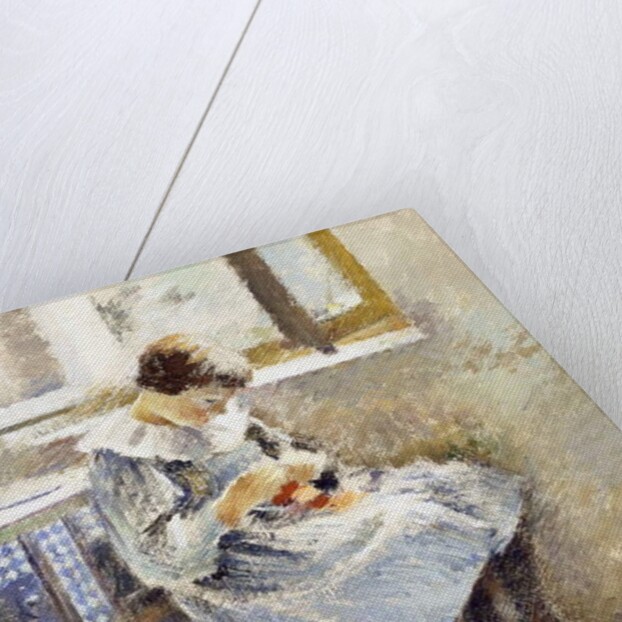 Girl Sewing by Theodore Robinson