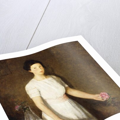 Girl with Red Rose by Charles Webster Hawthorne