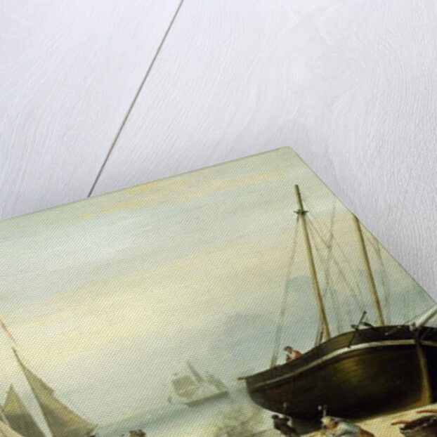 Beached for Repairs, Duncan's Point, Gloucester, 1848 by Fitz Henry Lane