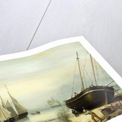 Beached for Repairs, Duncan's Point, Gloucester, 1848 by Fitz Henry Lane