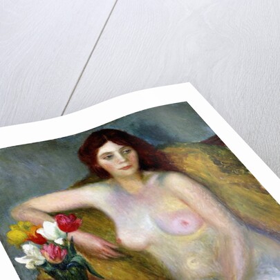 nude with Tulips, by William James Glackens