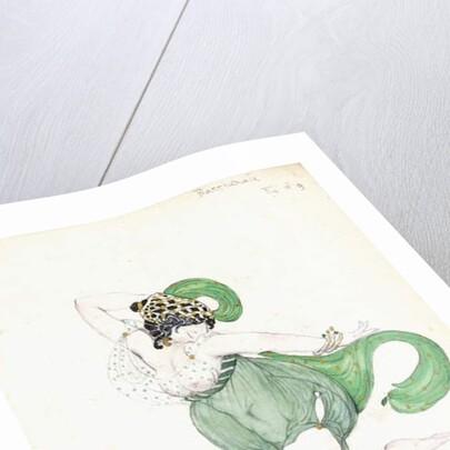 Costume design for 'Bacchanale', soloist ballerina by Leon Bakst