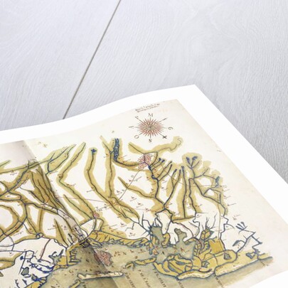 Coloured map of Venice and its region, c.1610 by Cristoforo Sabbadino