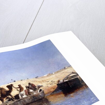 An Embarkment of Camels on the Beach at Sale, Maroc, 1880 by Edwin Lord Weeks