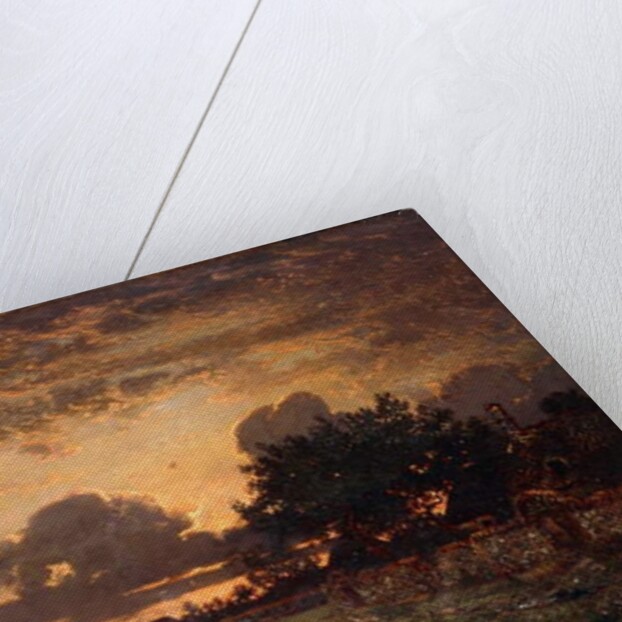 Sunset over the Plain of Barbizon by Thomas Rowlandson