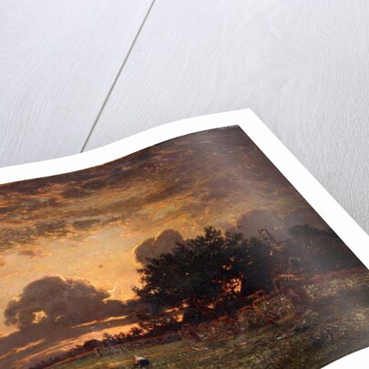 Sunset over the Plain of Barbizon by Thomas Rowlandson