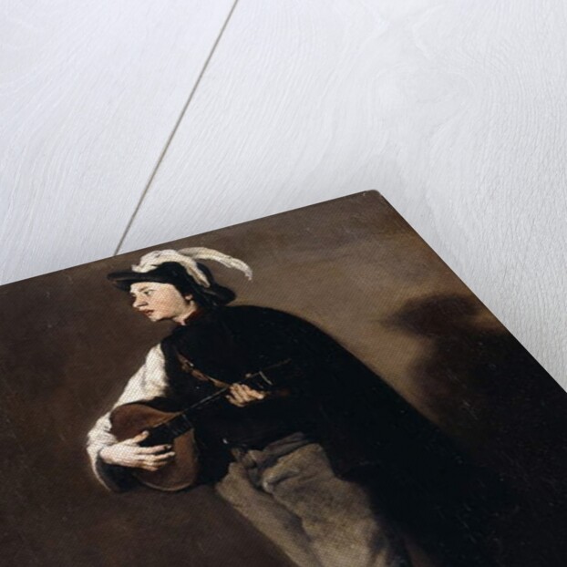 The Mandoline Player, 1862 by Auguste Theodule Ribot