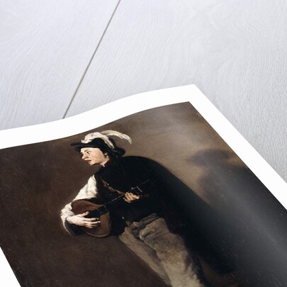 The Mandoline Player, 1862 by Auguste Theodule Ribot