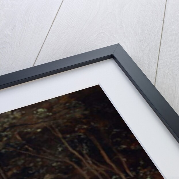 Lormes - A Torrent with a Standing Peasant, Spinning Wool, 1842 by Jean Baptiste Camille Corot