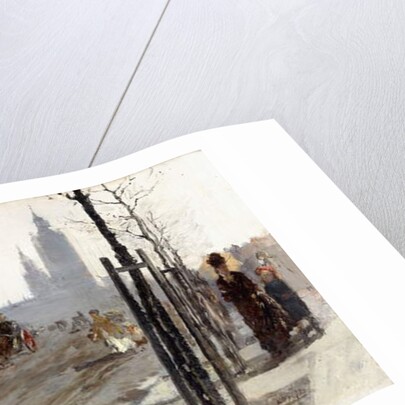 The Victoria Embankment, London, 1875 by Giuseppe or Joseph de Nittis