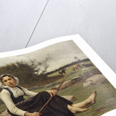Shepherdess, 1890 by François Alfred Delobbe