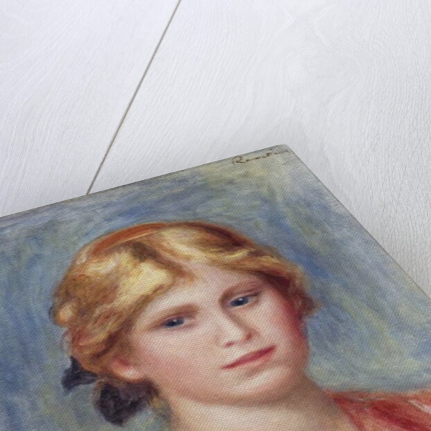 Bust of a Woman with a Rose Coloured Blouse, 1905 by Pierre Auguste Renoir