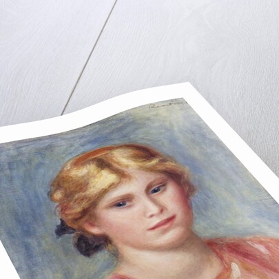 Bust of a Woman with a Rose Coloured Blouse, 1905 by Pierre Auguste Renoir