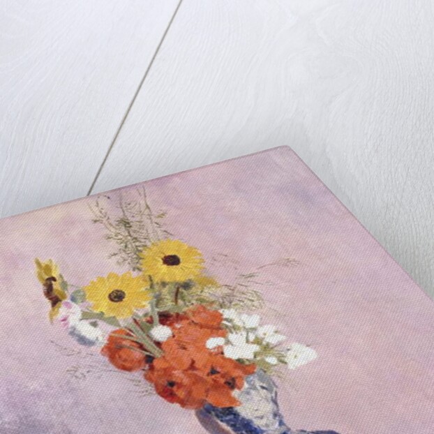 Bouquet of Flowers in a Blue Vase, by Odilon Redon