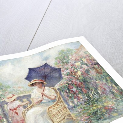 Young Girl and Child on a Terrace, 1914-15 by Henri Lebasque