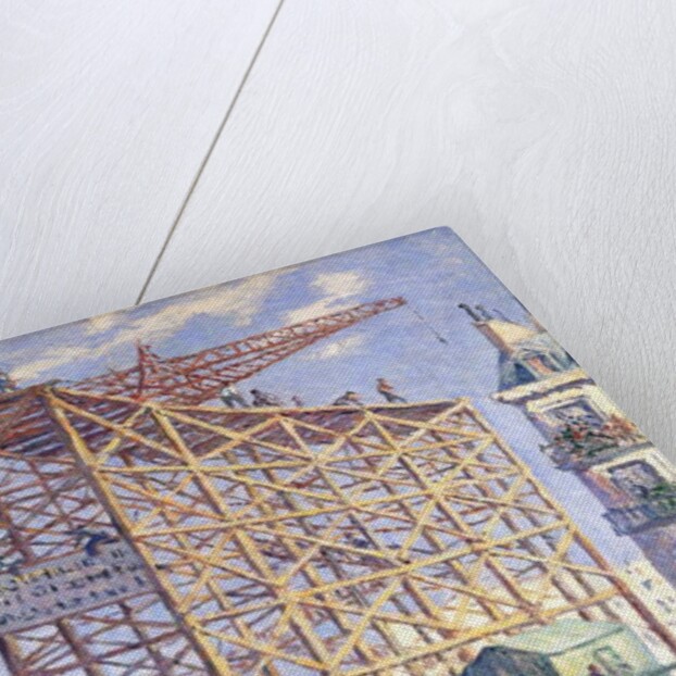 Scaffolding and Posters, c.1912 by Maximilien Luce