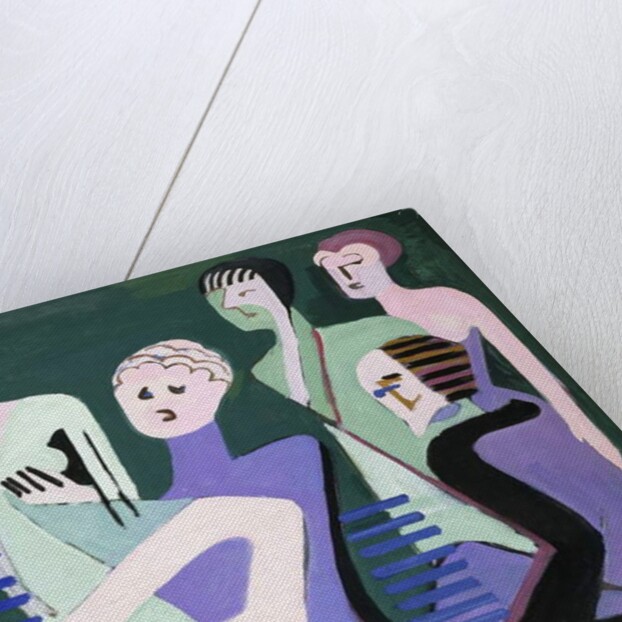 Singer on piano, 1929 by Ernst Ludwig Kirchner