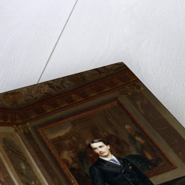 Conte de la Rouchefoucauld Duc de Doudeauville with his Terrier, c.1870s by Jean Leon Gerome