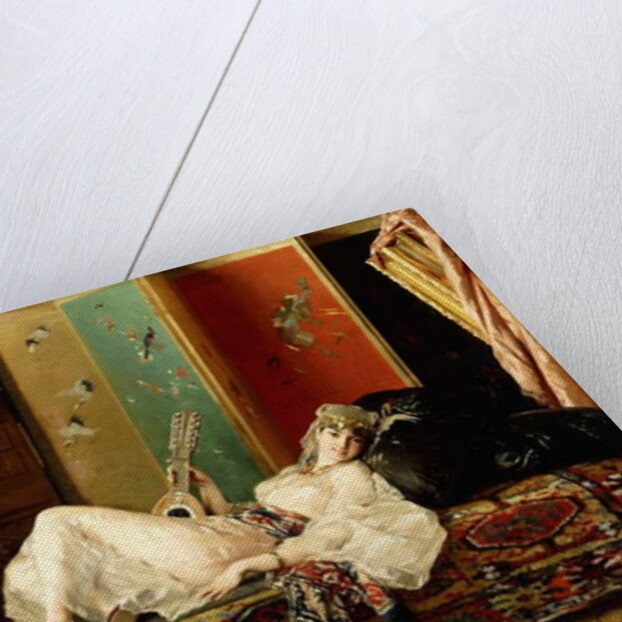 A Reclining Odalisque by Gustave Leonard de Jonghe