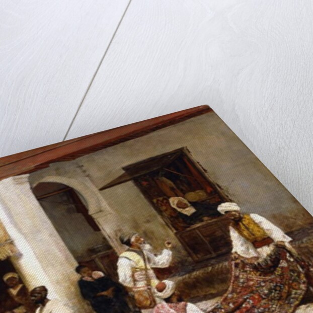 A Rug Bazaar, Tangier, 1878 by Edwin Lord Weeks