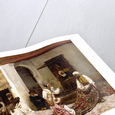 A Rug Bazaar, Tangier, 1878 by Edwin Lord Weeks