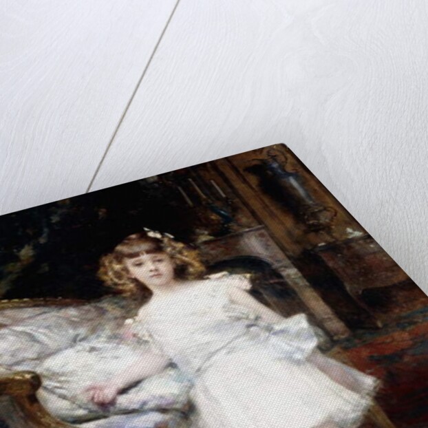 Portrait of Janine Potin with a Kitten, 1904 by Aime Nicolas Morot