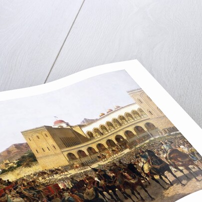 The Exit of Ruggero I, King of Sicily by Giuseppe Sciuti