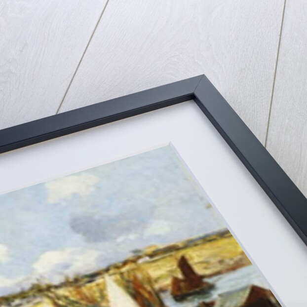 A Busy Port Scene by Fernand Legout-Gerard