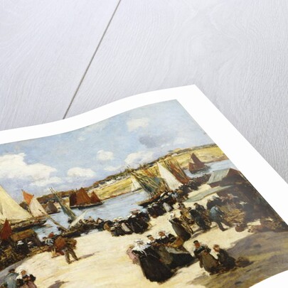 A Busy Port Scene by Fernand Legout-Gerard