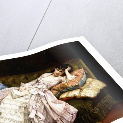 A Reclining Beauty, 1877 by Auguste Toulmouche