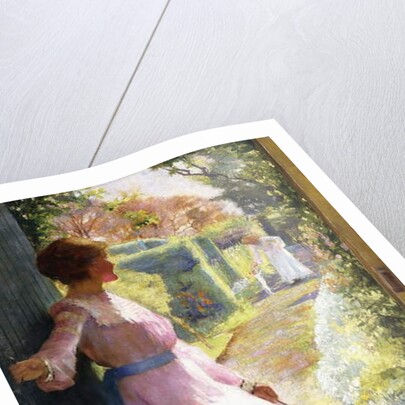 The Artist's Wife Welcoming her Sister, Hebe, to Tea by Alfred Sangster