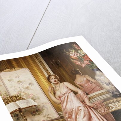 An Elegant Lady in an Interior by Joseph Frederick Charles Soulacroix