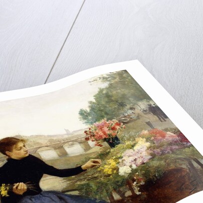 A Parisian Flower Market by Victor Gabriel Gilbert